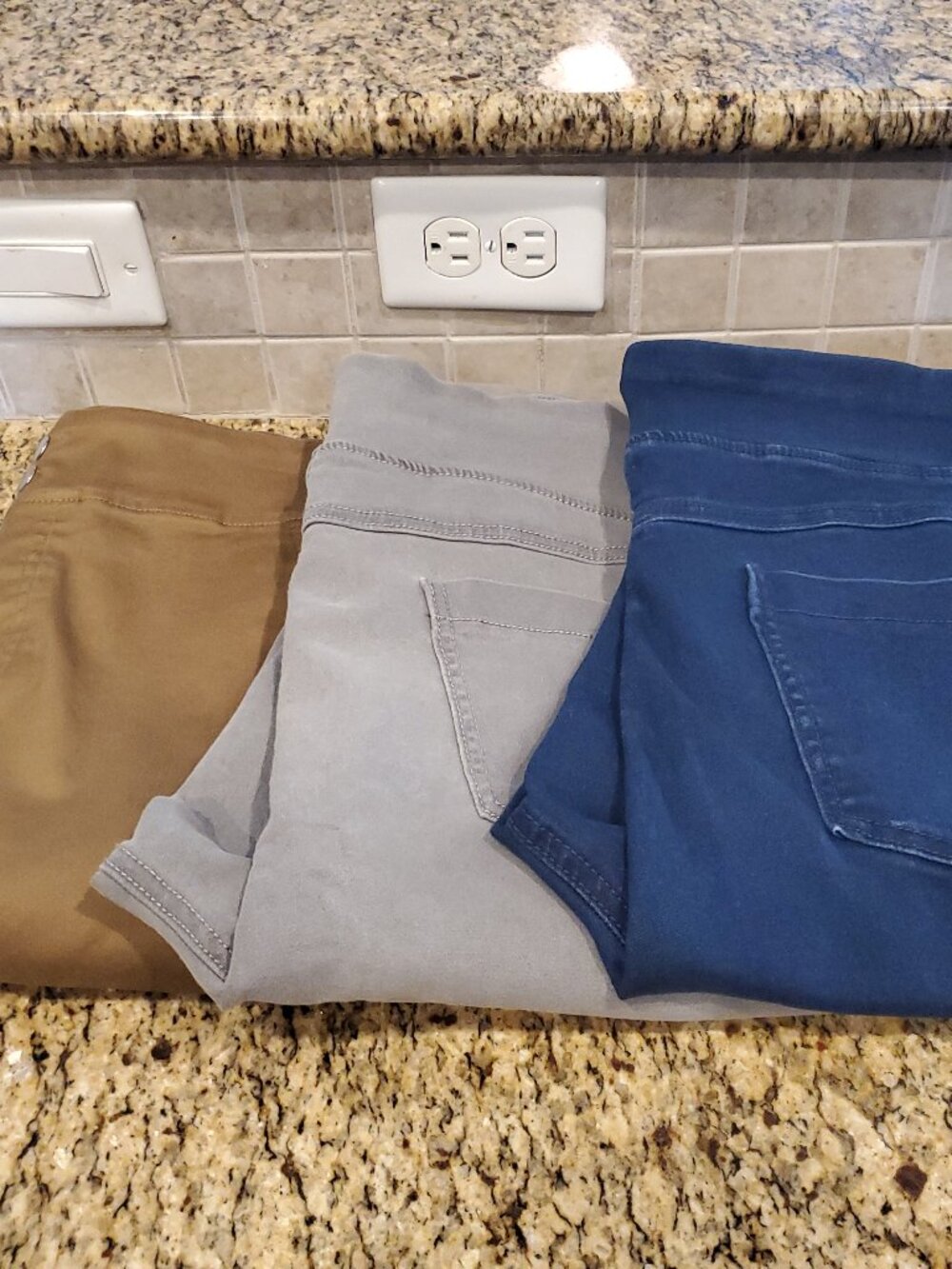 Terra & Sky Pull On Pants Women's 2X (20W-22W) Stretch Cotton Blend ~ Lot of 3